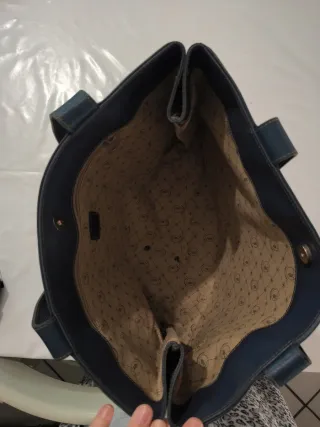 Borsa Trussardi Pelle Blu. Pezzo Vintage anno '80