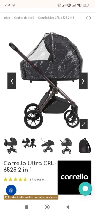 Cochecito bebé 2 en 1 poco uso