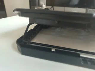 Soporte elevador portátil negro con ventilador