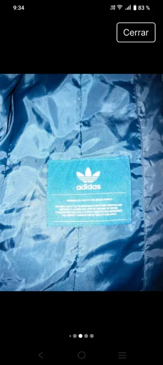 Chaleco acolchado Adidas azul