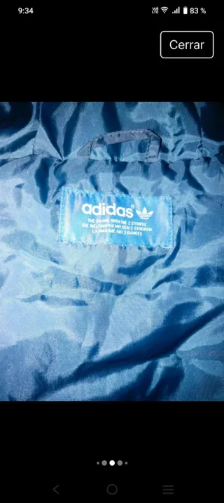 Chaleco acolchado Adidas azul