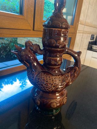 Jarra cerámica decorativa ave