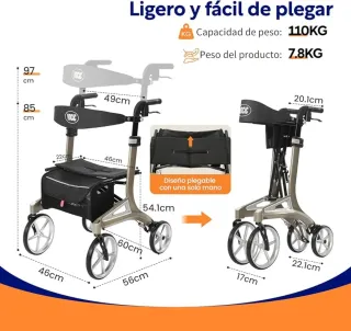 Andador plegable ligero para ancianos Vocic