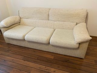 Sofá de 3 plazas beige