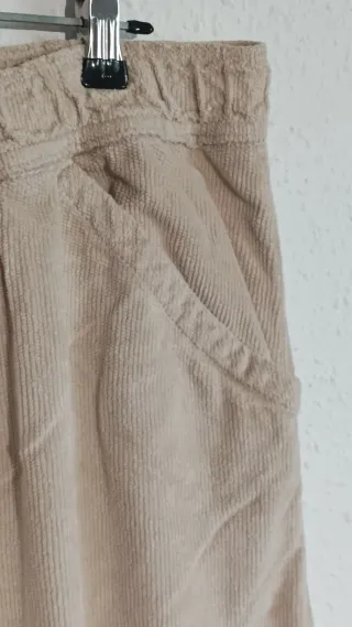 Zara Pantalones Pana Beige