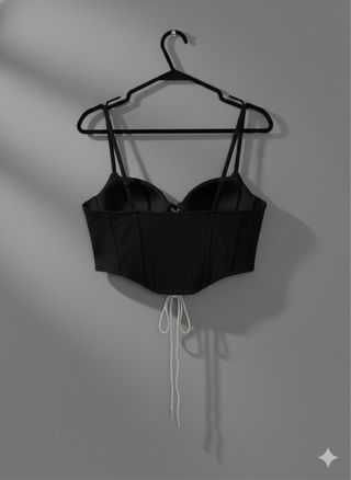 Corsetto Nero con Laccetti Glitter