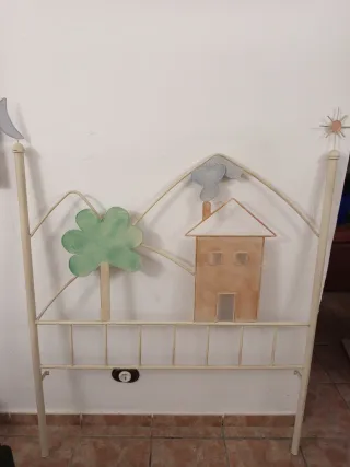 Cabecero juvenil cama 105 metal