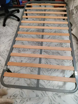 Somier de láminas metálico y madera 180x135