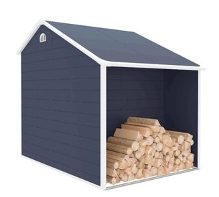 Caseta jardín resina con leñero 5 m2