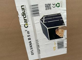 Caseta jardín resina con leñero 5 m2