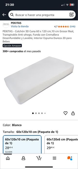 Cuna de Viaje Bebé Plegable, sin usar, como nueva