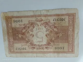 Banconota 5 Lire Italia