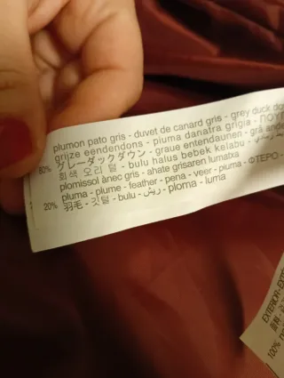 Abrigo plumífero niño talla 14-15 Nuevo