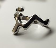 Anillo Plata Diseño Moderno Ajustable