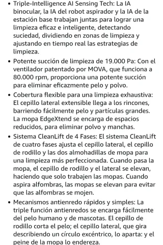 Aspiradora Robot Mova Z50 Ultra