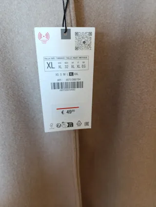 Abrigo Zara Beige Sin Estrenar