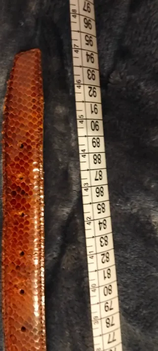 Cinturón Piel Lagarto Auténtica Marrón unisex