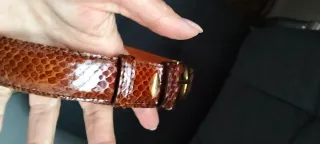 Cinturón Piel Lagarto Auténtica Marrón unisex
