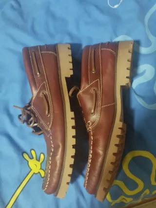 Zapatos náuticos de piel marrones Hombre