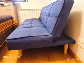 Sofá Cama Azul Moderno