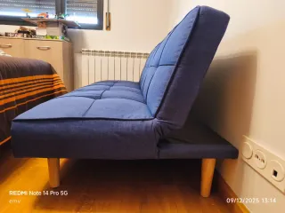 Sofá Cama Azul Moderno