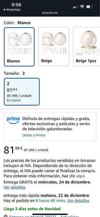 Sacaleches eléctrico doble sin estrenar