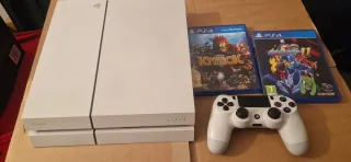 PS4 Blanca + Mando + 2 Juegos