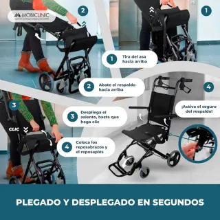 Silla de ruedas Tránsito, Plegable Mobiclinic