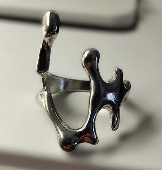 Anillo plata diseño orgánico