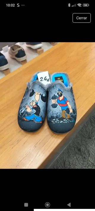 Zapatillas Popeye grises y multicolor