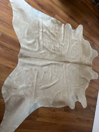 Alfombra de Piel de vaca Beige