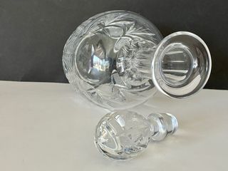 Botella cristal tallado con tapón