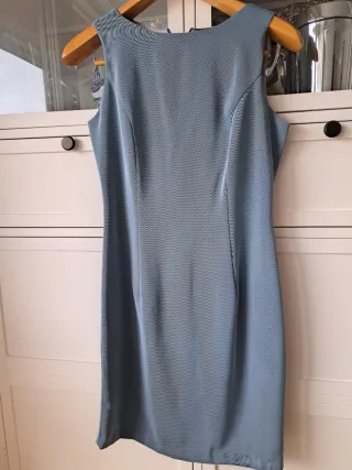 Traje azul vestido y abrigo Moonlight