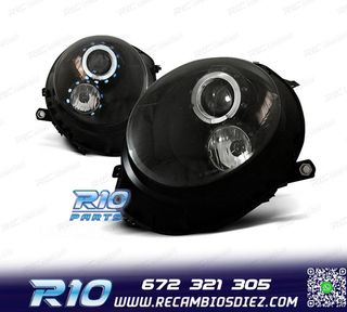 FAROS PARA MINI COOPER R56 R57 06-14 OJOS ANGEL FONDO NEGRO