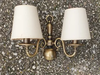 Aplique de bronce con pantalla beige