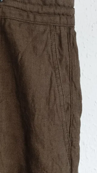 Pantalón Zara Lino Verde Oliva