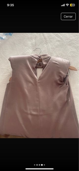 Top satén Cherubina hombreras talla única