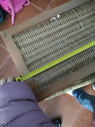 Cómoda Cajonera Mimbre y Madera