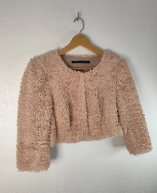 Chaqueta peluche rosa nude Steps Talla L