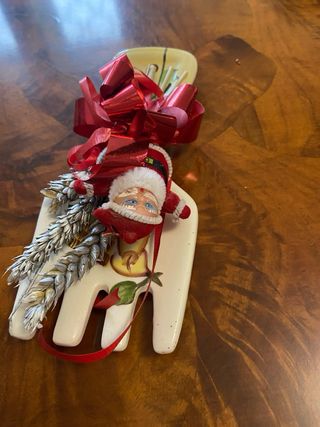 Decorazione Natale Babbo Natale su forchetta