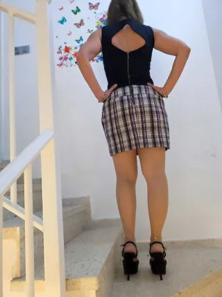 Vestido Talla M Falda Escocesa