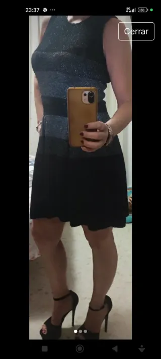 Vestido Talla M Falda Escocesa