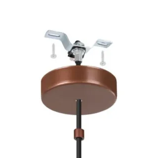 Lámpara techo colgante de acero cobre y bombilla