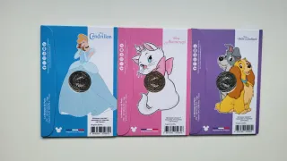 Lotto 10 Monete Argento Disney Monnaie Paris