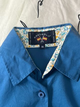 Camisa Spagnolo Azul Talla XS