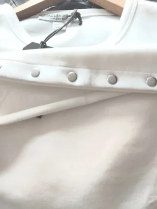 All Saints Top Manga Larga con Botones Metálicos