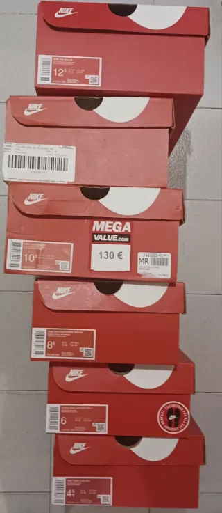 Cajas de Zapatos vacias de Nike (Rojas y Naranjas)