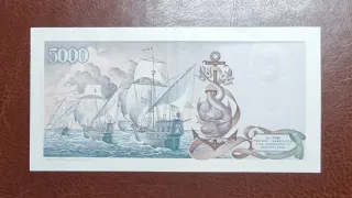 5000 Lire Colombo secondo tipo Originale d'epoca