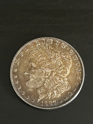 Moneta Morgan Dollar 1887 in argento.