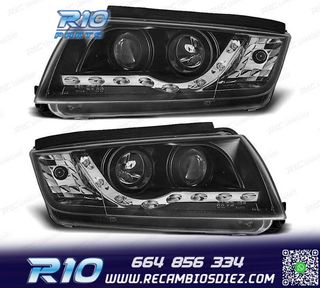 FAROS SKODA FABIA 99-07 LUZ DIURNA LED FONDO NEGRO